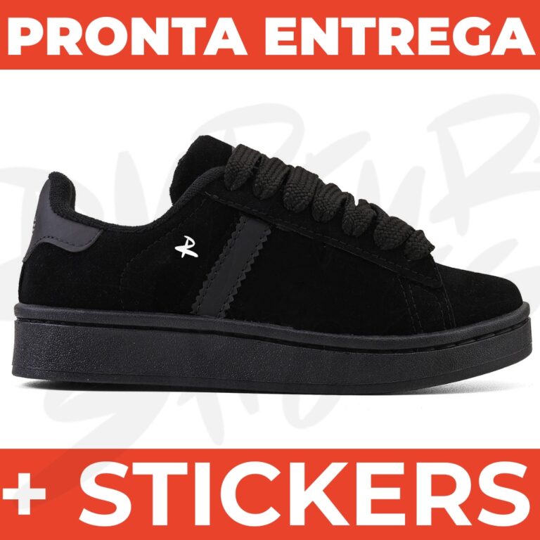 Tênis Unissex Casual Preto Exclusivo Confortável