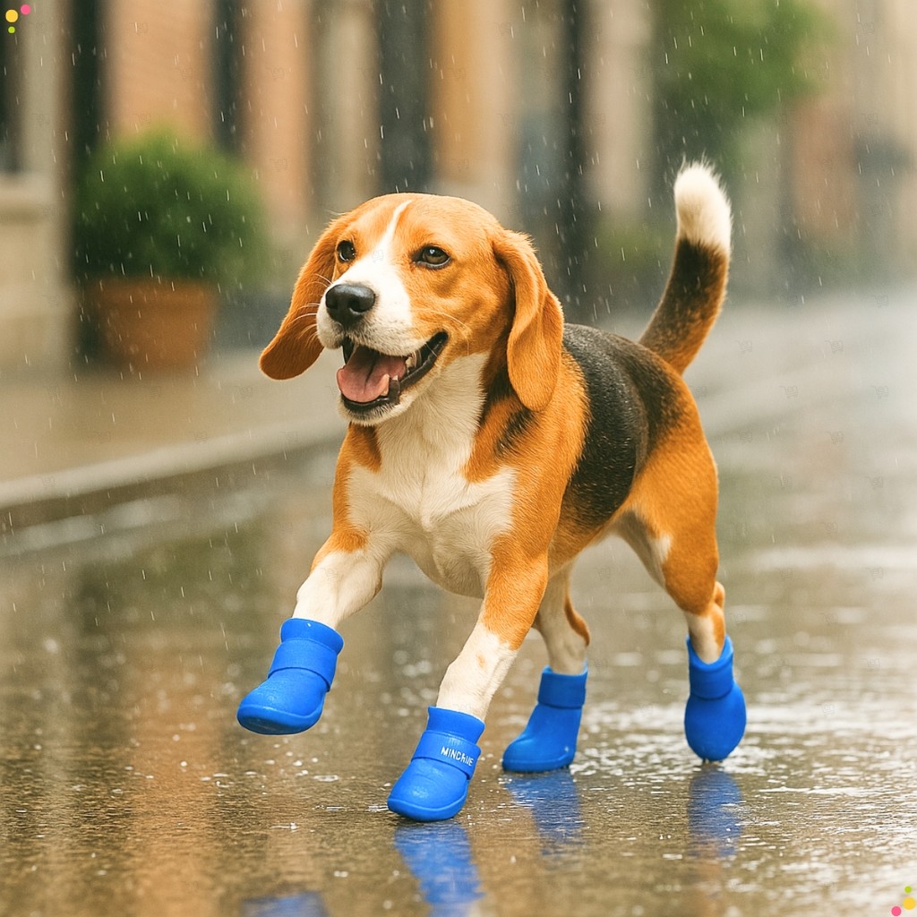 Bota Botinha Pet Para Chuva de Silicone Protege Pata Cachorro Gato para Passeio