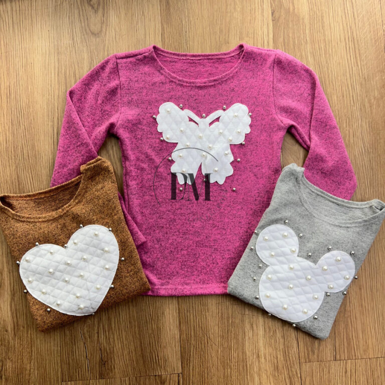 Kit 2 Blusa Infantil de Lanzinha com Manga Longa e