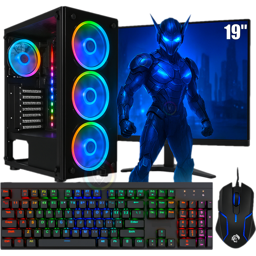 Computador PC Gamer Intel Core i7 3.6Ghz / Placa GeForce 4GB / 16GB RAM / SSD 480GB / Monitor 20 75H