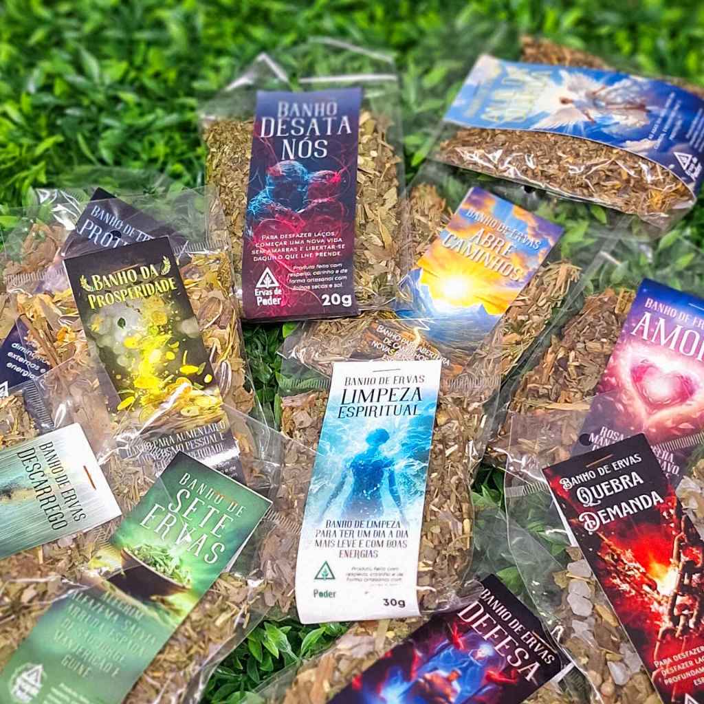 KIT 10 Banhos de Ervas – ESCOLHA SEU BANHO NO CHAT