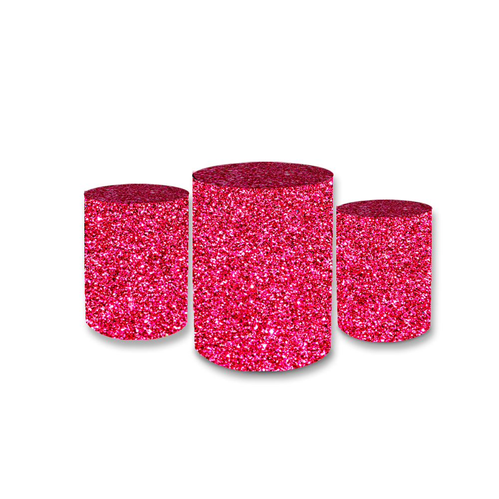 Trio Capa Cilindros Veste Fácil Glitter Rosa Pink