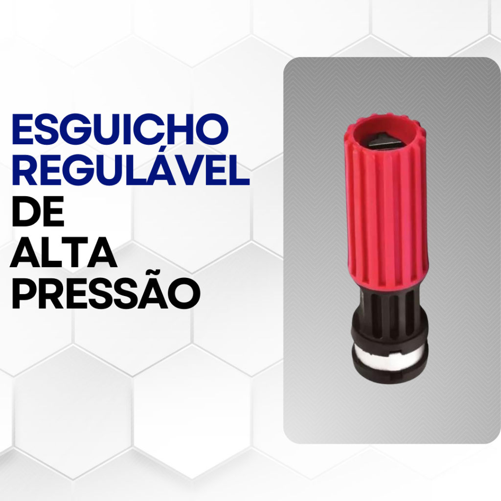 Esguicho Regulável de Alta Pressão 3,2mm Lava com Eficiência – Vermelho