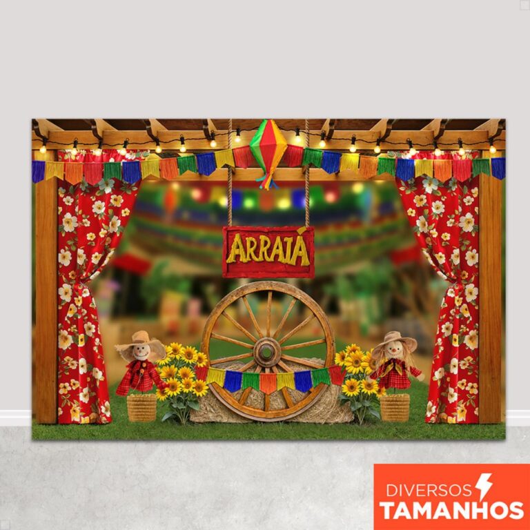 Fundo Fotográfico Festa Junina Arraiá Em Tecido 