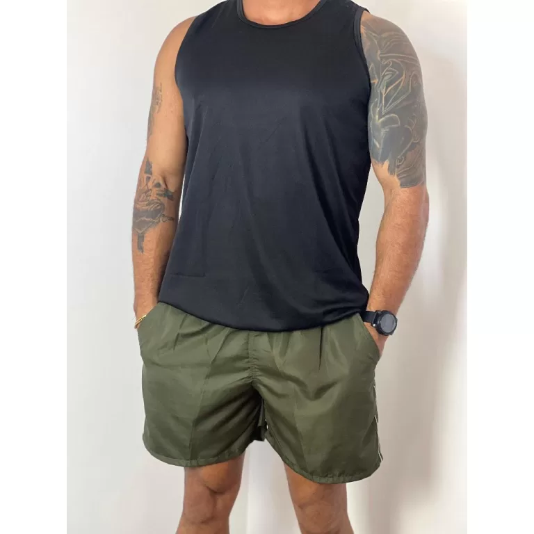 Kit 5 Bermudas Masculina Tactel 3 Bolsos Short Cal
