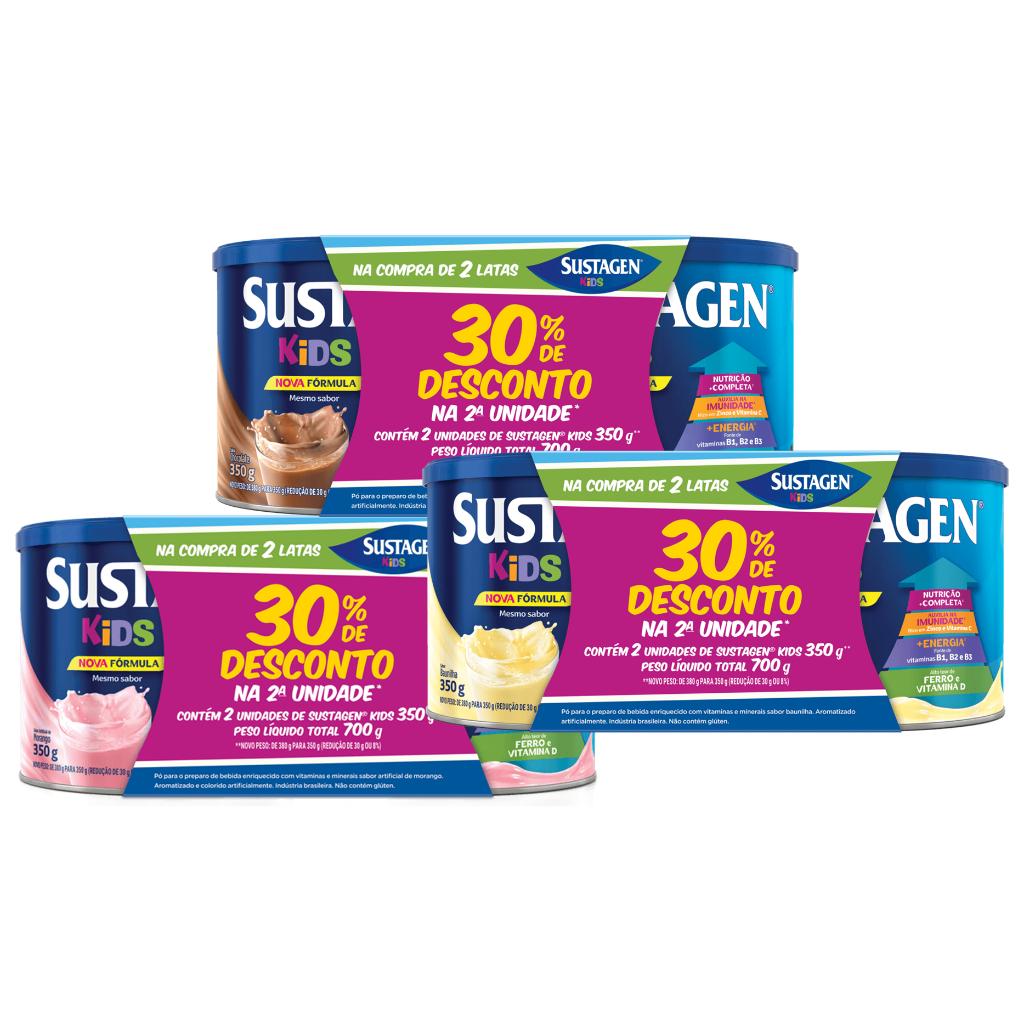 Sustagen Kids Kit com 2 Latas de 350g