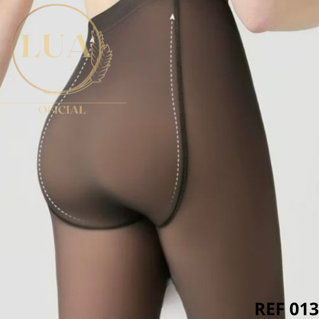 Meia Calca Feminina fio 40 Com Forro Translúcido Confortável Sem Costura Alta Elasticidade Inverno