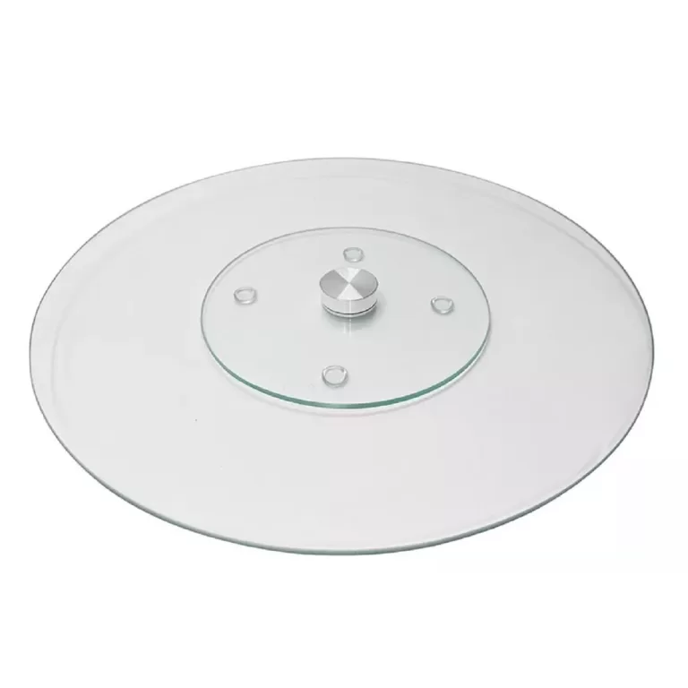 Centro De Mesa Giratório Vidro Prato Decorativo O