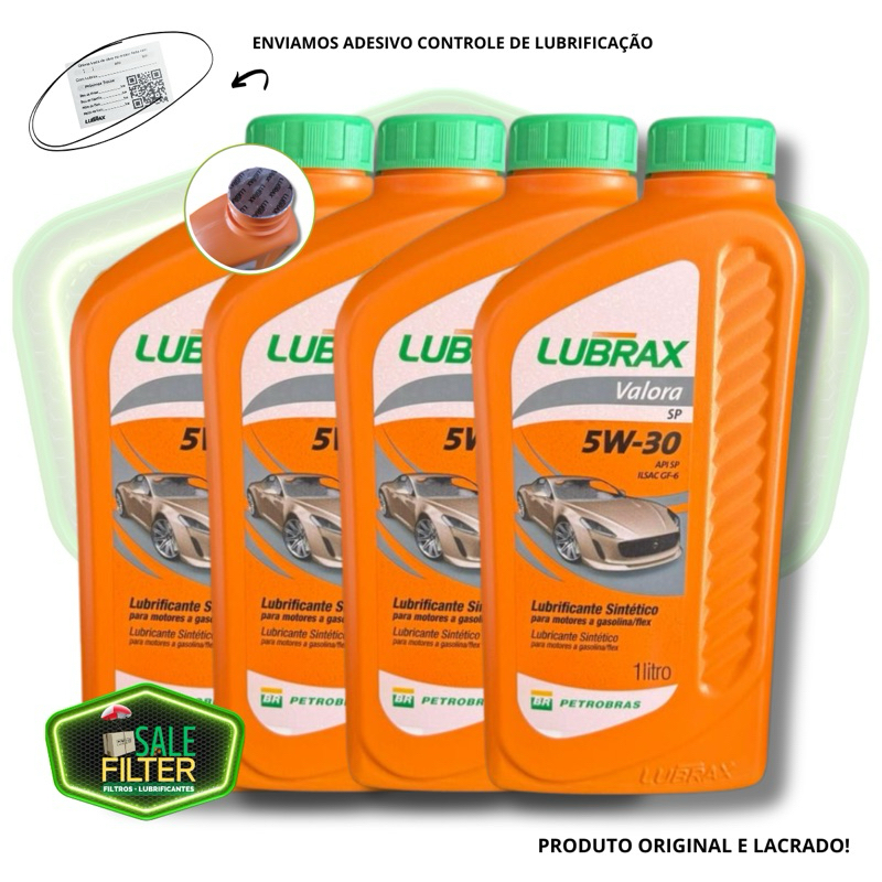 4L Óleo Sintético Lubrax 5W30 API SP – Máxima Proteção