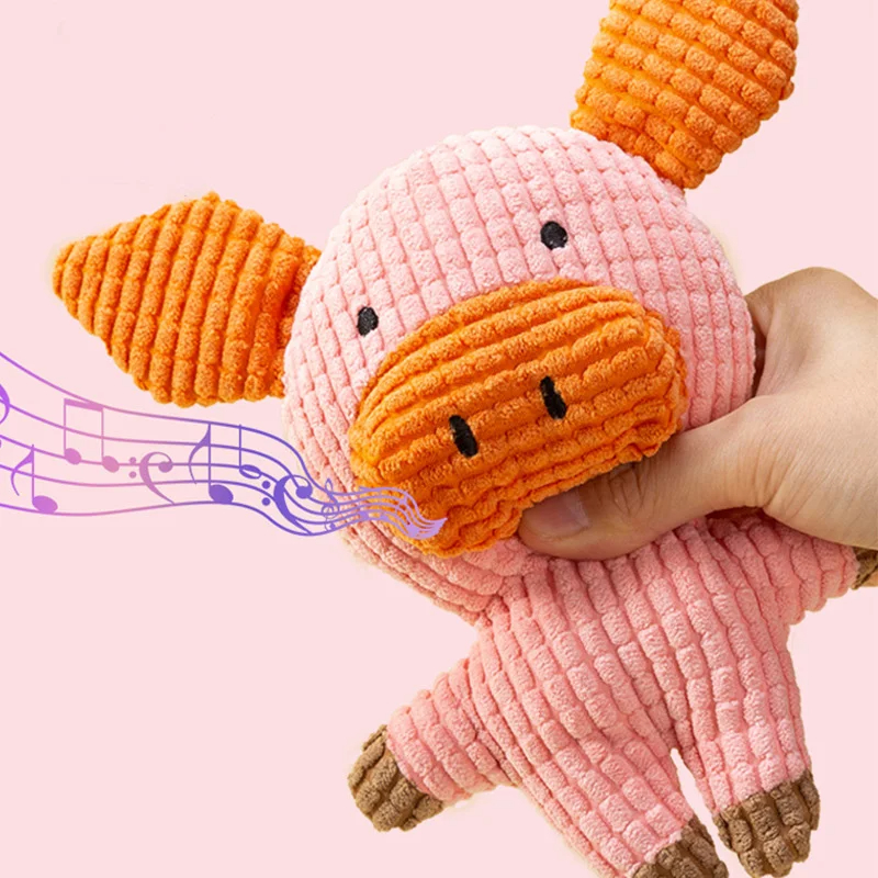 Brinquedo de Pelúcia Big Animais com Apito Modelos Porco, Coelho, Macaco e Elefante