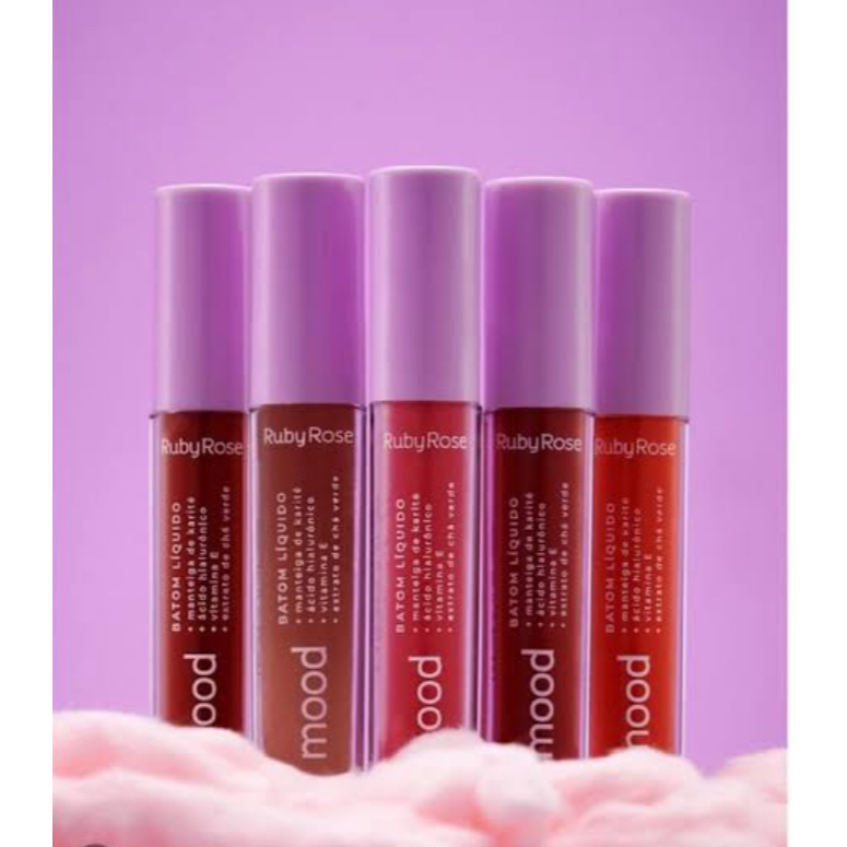 Batom Líquido Alta Pigmentação Mood By Ruby Rose 3,2ml – LEIA A DESCRIÇÃO