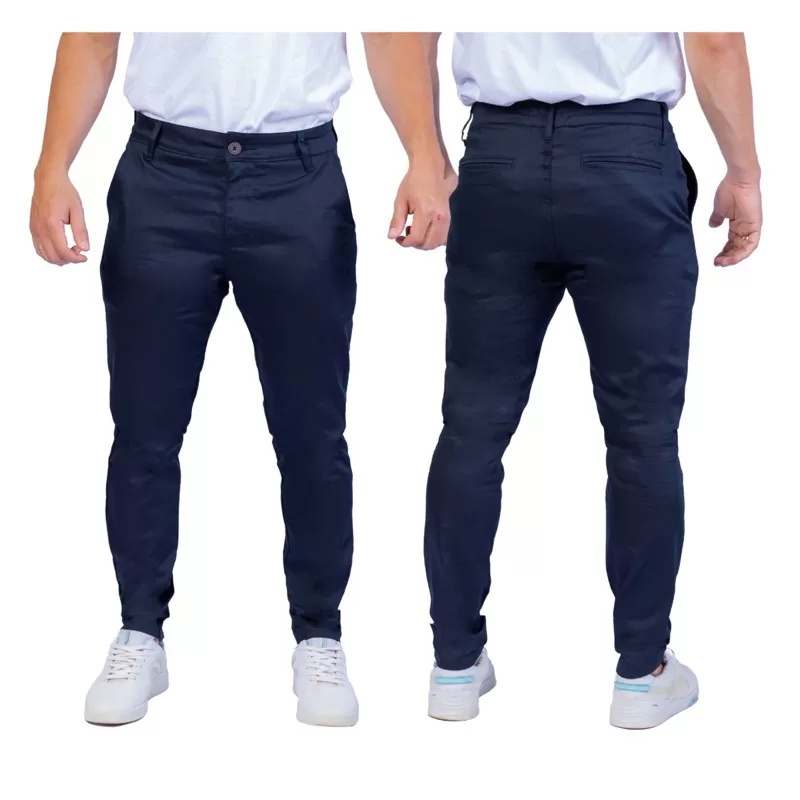 Calça Brim Masculina Esporte fino c/Elastano alfaiataria