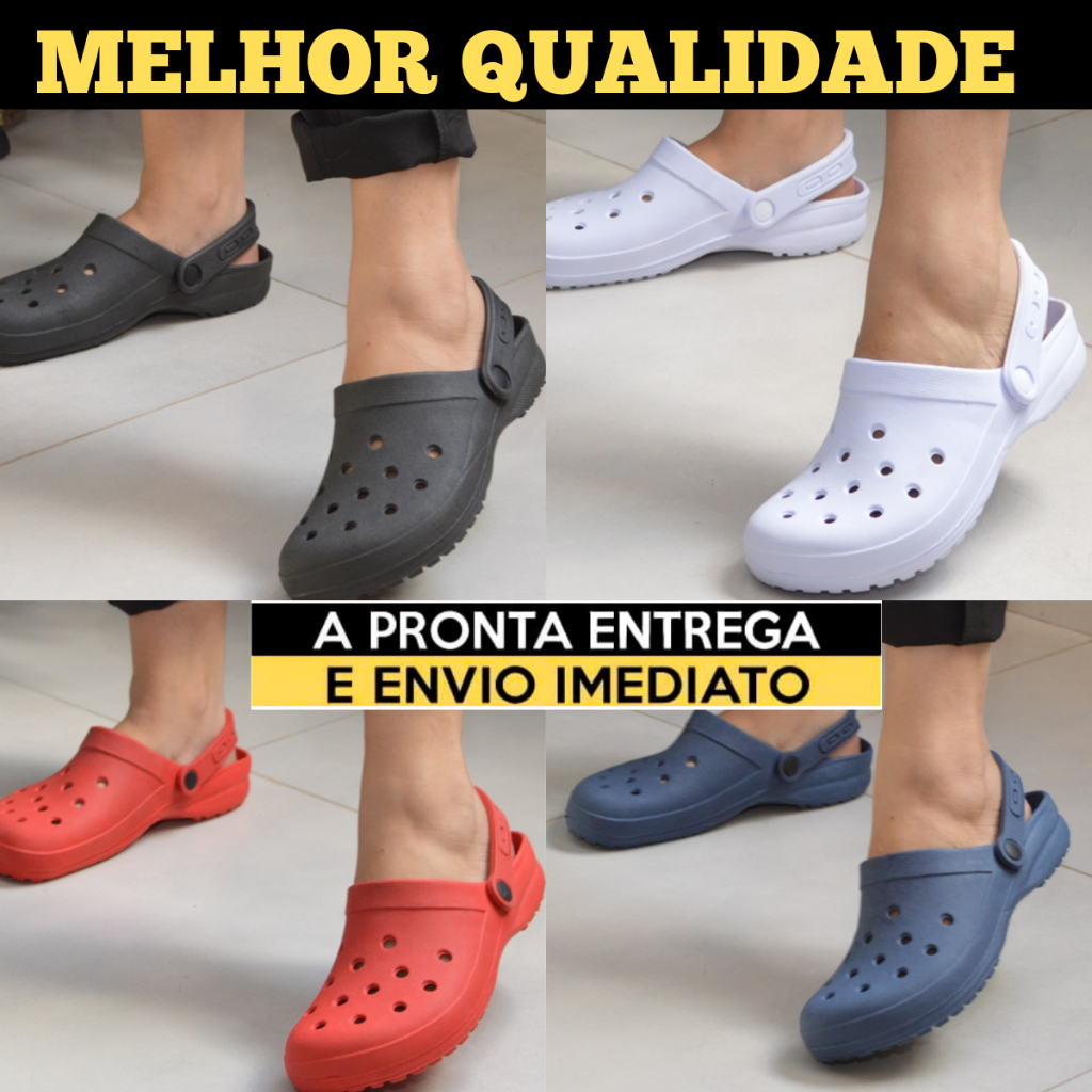 Babuche Sandália Adulta Unissex 33 Ao 44 Super Leve e Macia 100% EVA Enfermagem Casual Dia a Dia