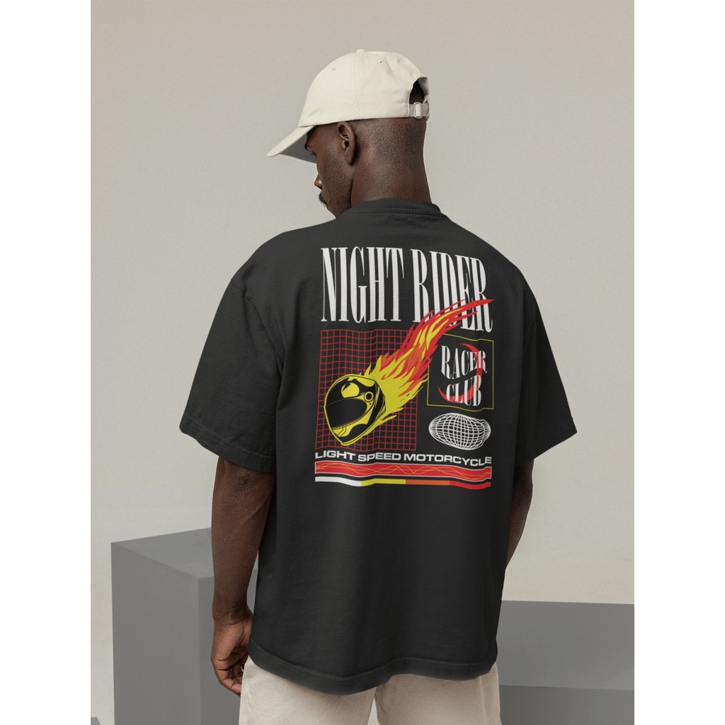 Camiseta Oversize Streetwear Masculino e Feminino 100% Algodão Treino e Dia a Dia Preto e Off Whte E