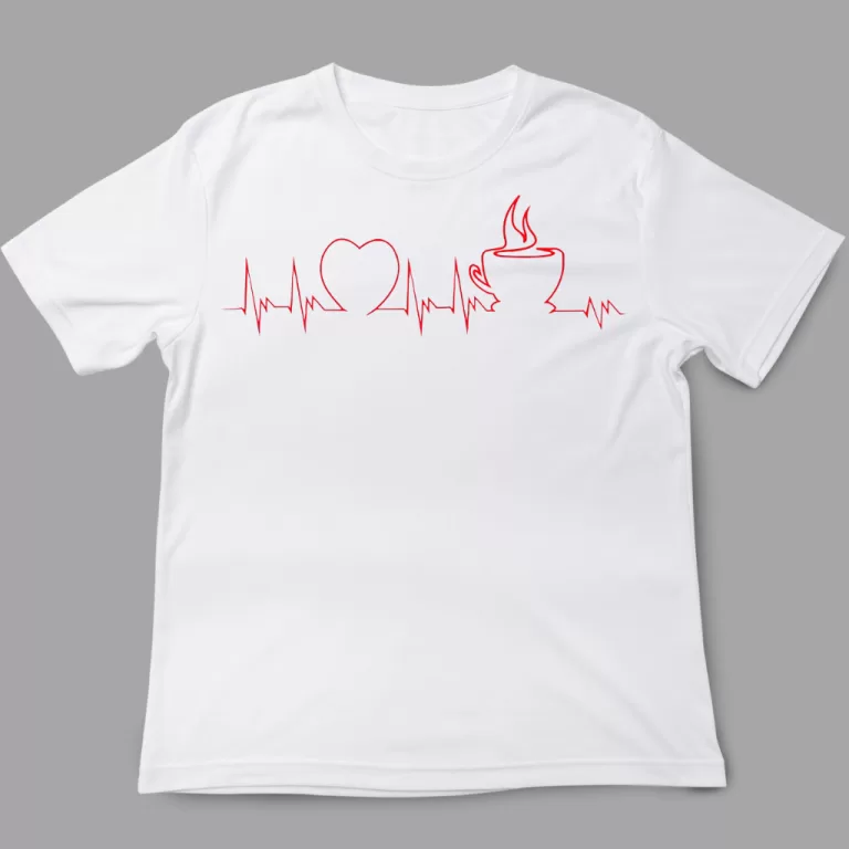 Camiseta –  Amo Café -Coração