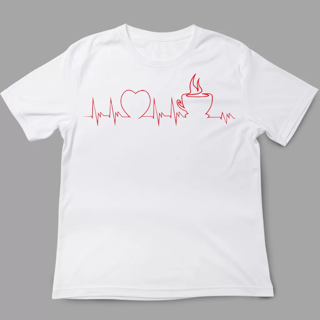 Camiseta –  Amo Café -Coração