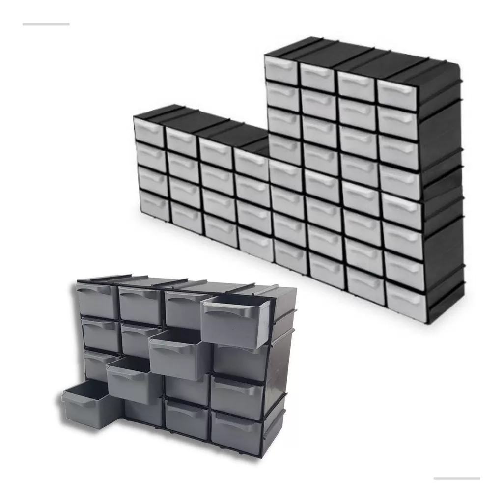 Kit 4 Organizador De Parafusos Ferramentas Gaveteiro Caixa