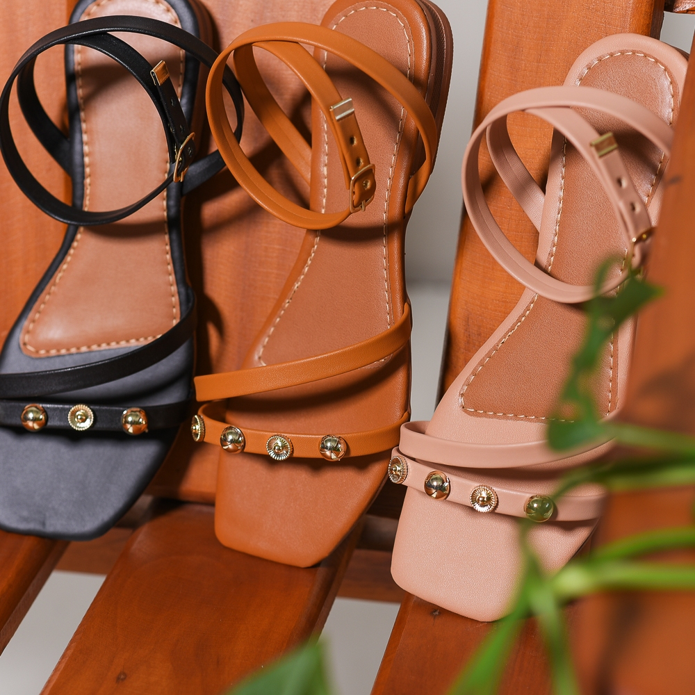 Sandália Rasteirinha Feminina Rasteira Estilo Boho Chick Confortável Dia a Dia Lançamento