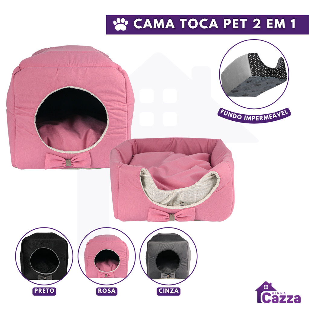 Caminha Pet Toca Iglu 3 EM 1 Cama Para Cães e Gatos Com Almofada
