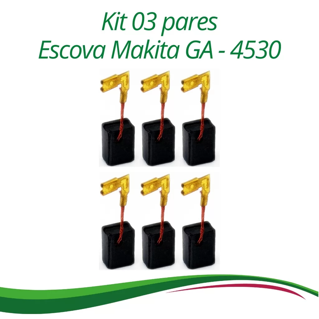 Escovas De Carvao EletroGrafite Cb459 Esmerilhadeira Ga4530 – 03 pares