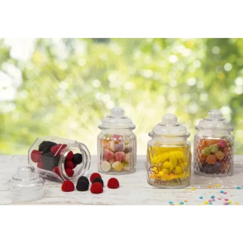 Conjunto de potes de vidro hermético 300ml 4 peças