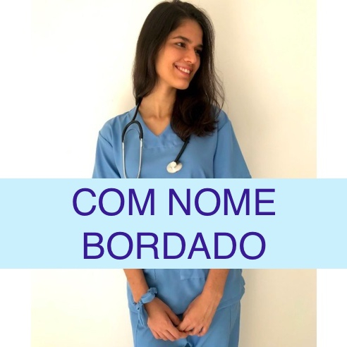 Conjunto Scrub BASIC Marcela + Xuxinha, Nome Borda