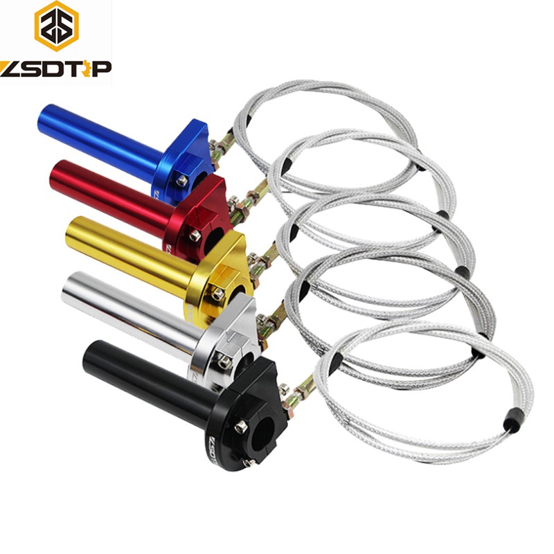 ZSDTRP 7/8  Punhos De Torção Do Acelerador De Motocicleta 22mm CNC Punho De Alumínio Com Cabo