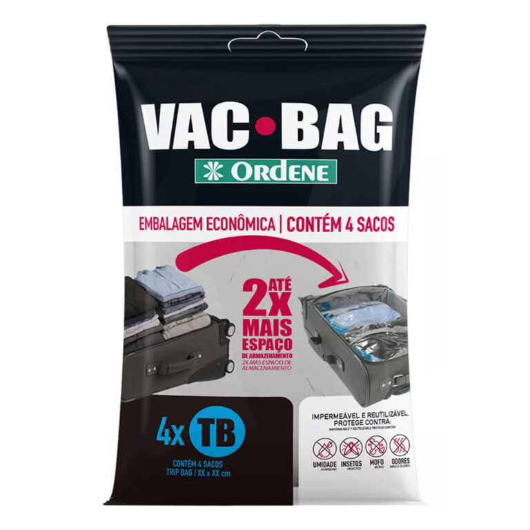 Kit de 4 Sacos para Armazenagem a Vácuo Trip Bag 