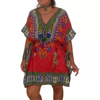 Kit 5 Bata Kaftan Indiana Longuete Plus Size Extra