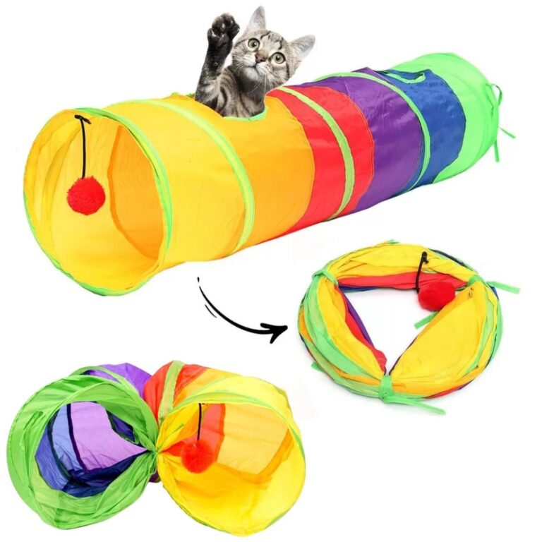 Túnel Para Gatos e Cães  Pequenos Brinquedo Pet 