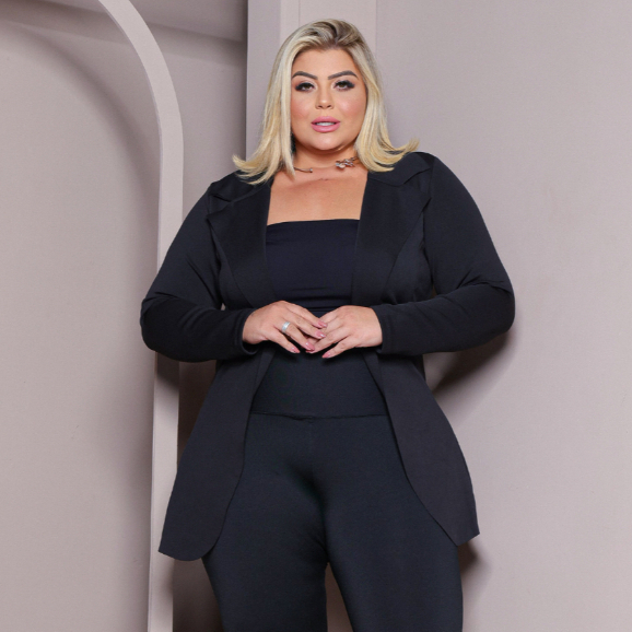 Blazer Plus Size  Max Longo Tendência Social Outo