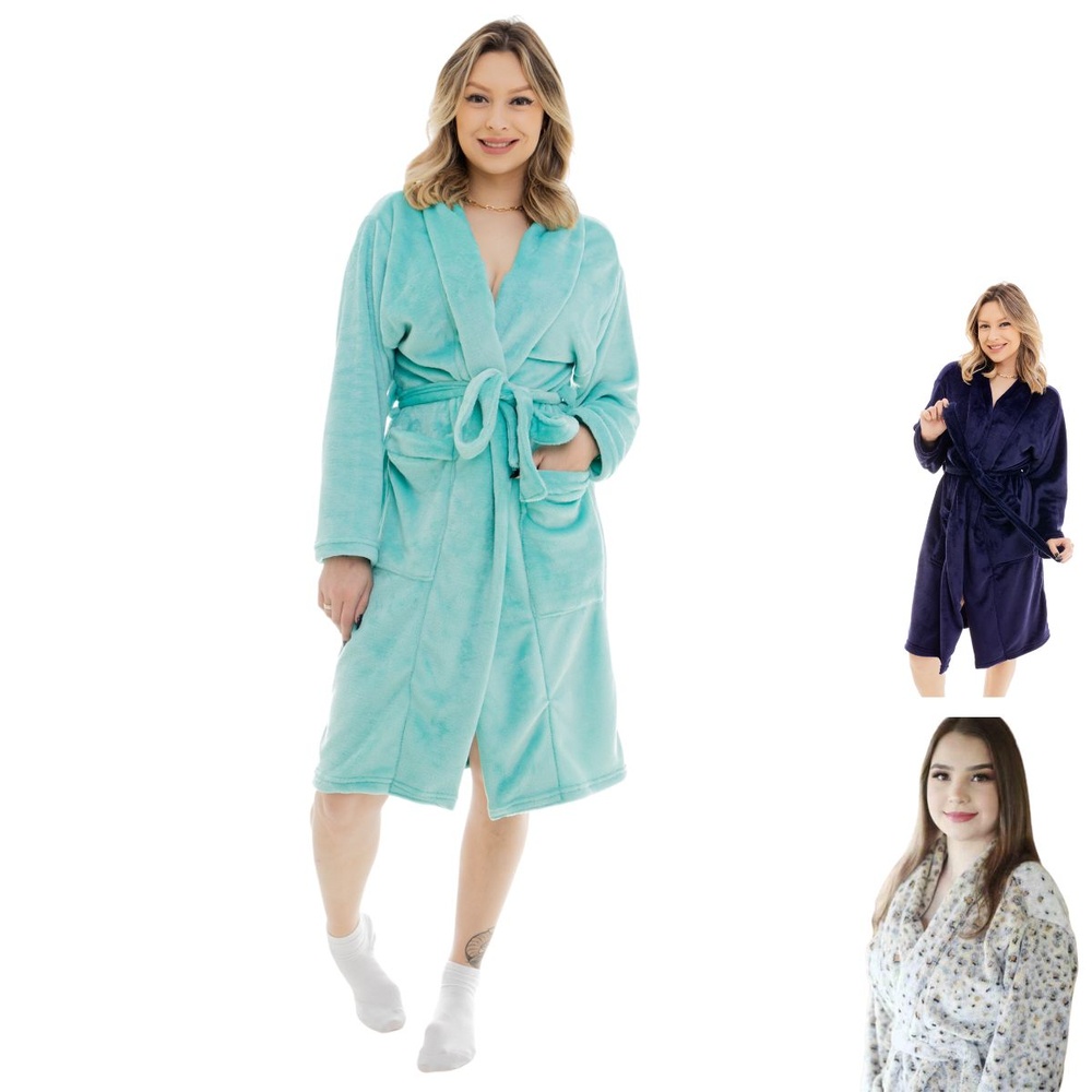 Roupão Feminino Adulto Fleece