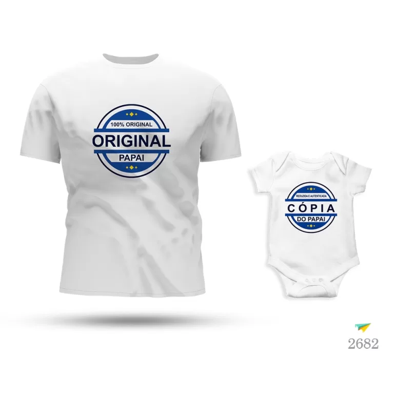 Kit Tal Pai Tal Filho Pai e Filho Body e Camiseta 