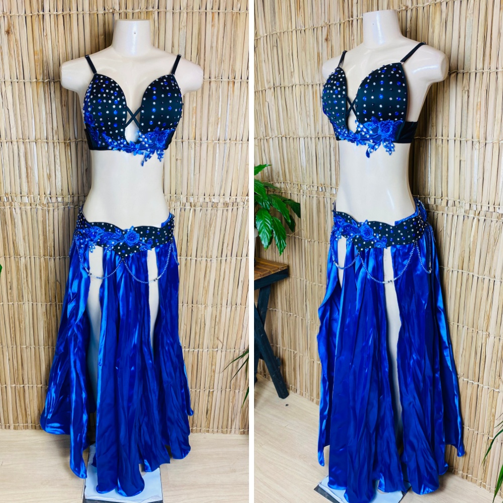 [Liquidação] Dança do Ventre Traje  Bordado Completo – G e GG-Pronta Entrega – TPCL-612