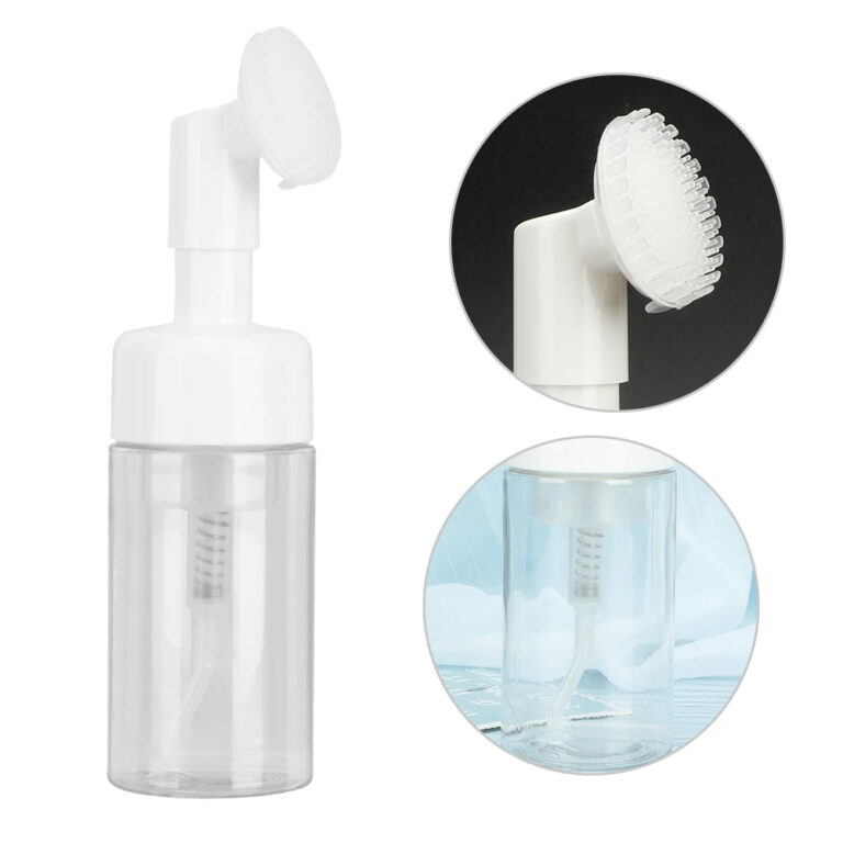 Frasco Pump Com Escova De Silicone Limpeza Facial 