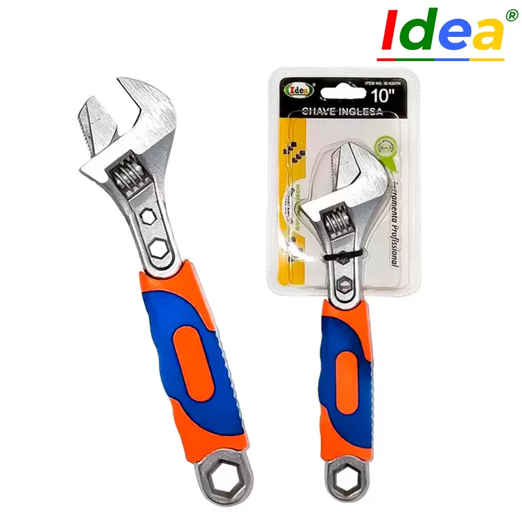 Chave Inglesa Universal Boca Ajustável Aço N.10 Profissional – IDEA