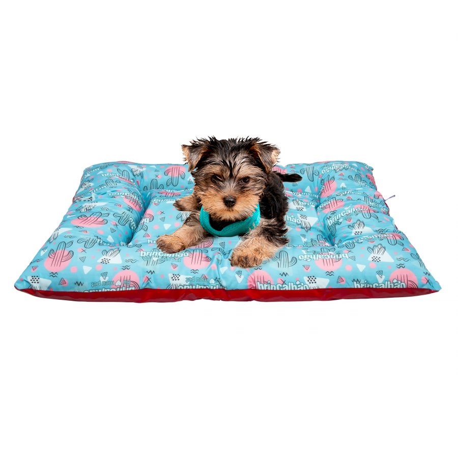 Cama para Cachorro e Gato Colchonete Pet Confortável e Estampada Brincalhão 60x70cm