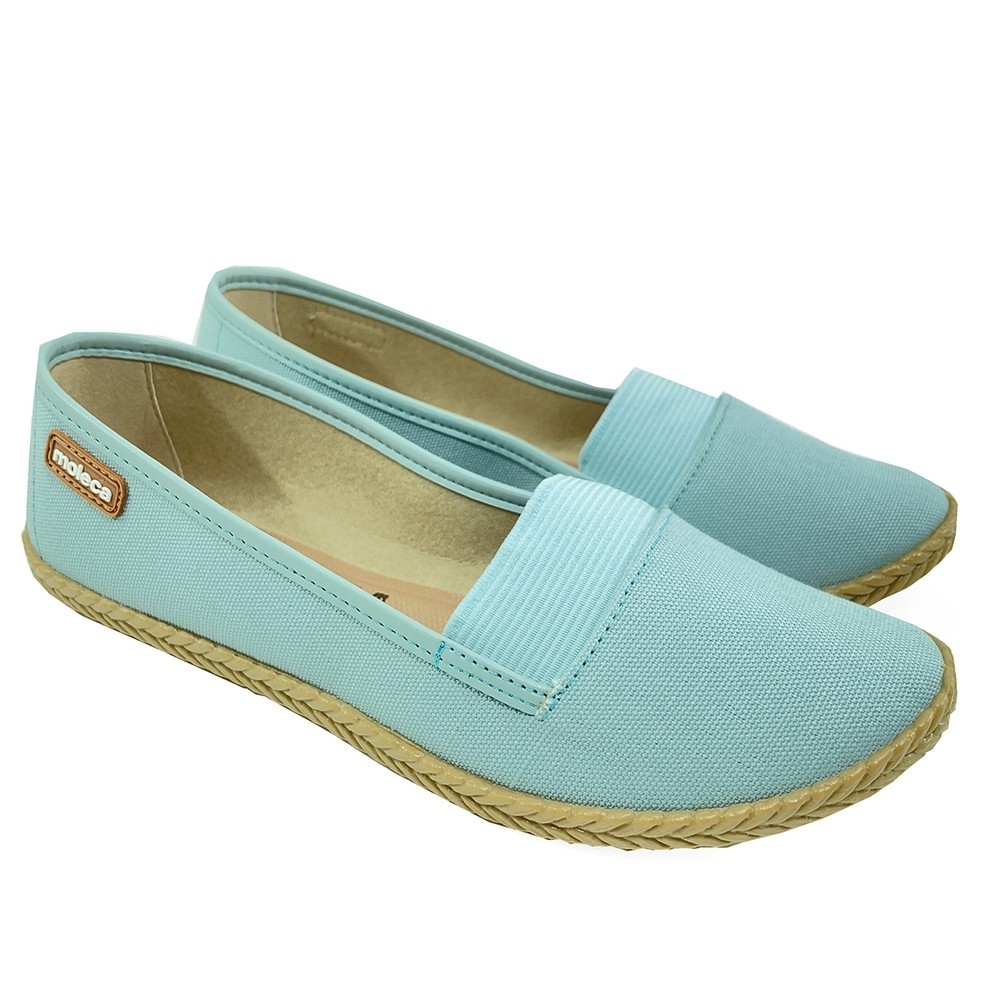 Alpargata Moleca Elástico Lona Sider – Azul Claro