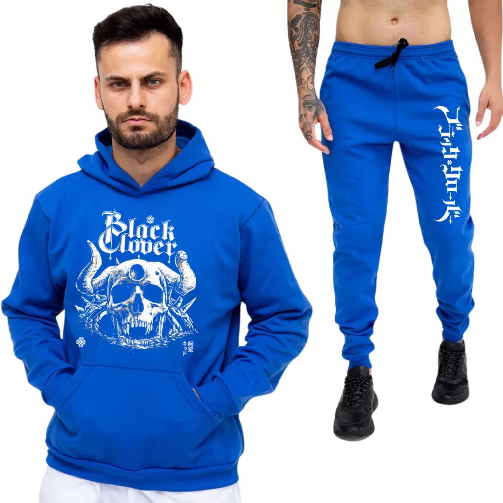 Kit Blusa Moletom Capuz + Calça Moletom Conjunto 2 Peças Moletom Esporte Casual Algodão