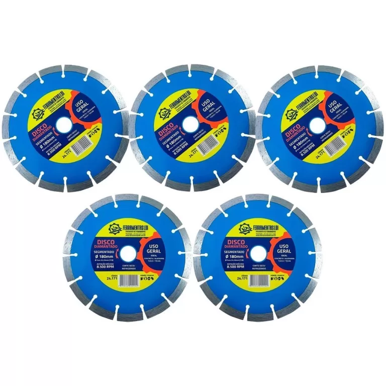 5 Disco Diamantado de Corte 7 180mm Segmentado Fer