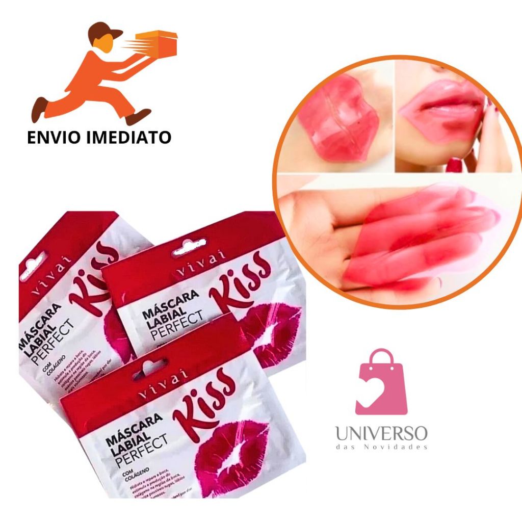 1 Mascara Hidratante Labial Com Colágeno Boca Perfect Kiss
