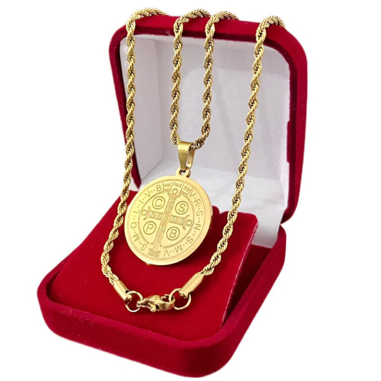 Medalha São Bento Proteção + Cordão Baiano Ban