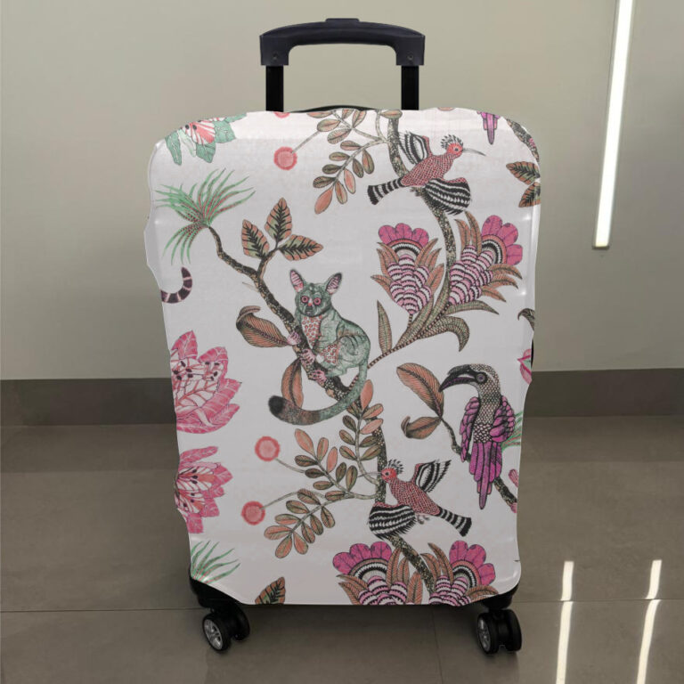Capa Elástica Protetora Floral Fazenda Para Mala 