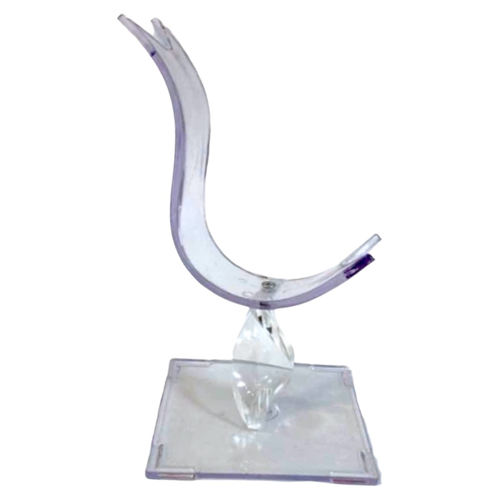 10 Expositor De Calçados. Haste Torcida 5cm. Acrílico transparente