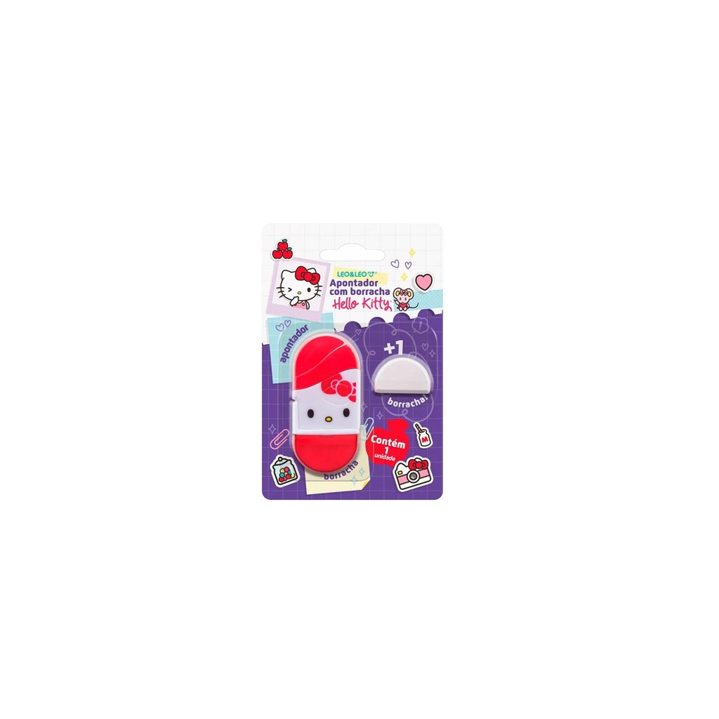Apontador C/ Depósito E Borracha Hello Kitty – LeoELeo