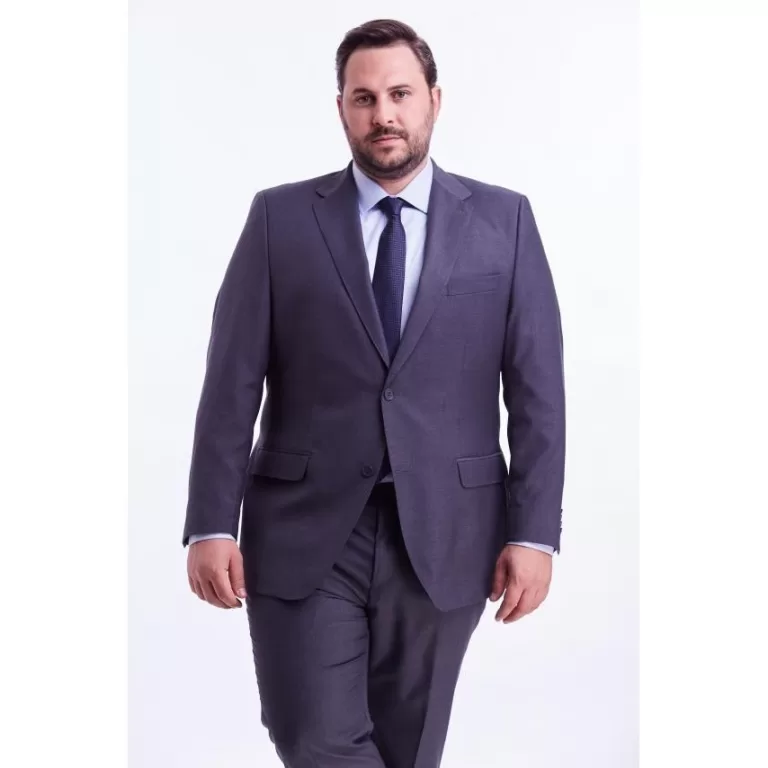 Terno Alfaiataria Liso – Cinza Chumbo
