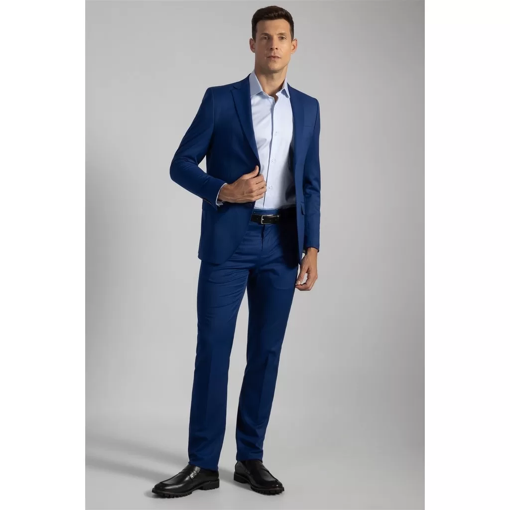 Terno Slim Fit PV Liso – Azul Royal