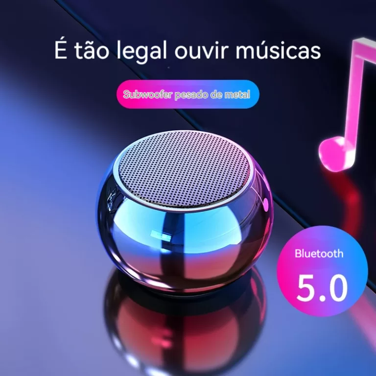 Caixa de Som Bluetooth M3 TWS 3W Metal Portátil 