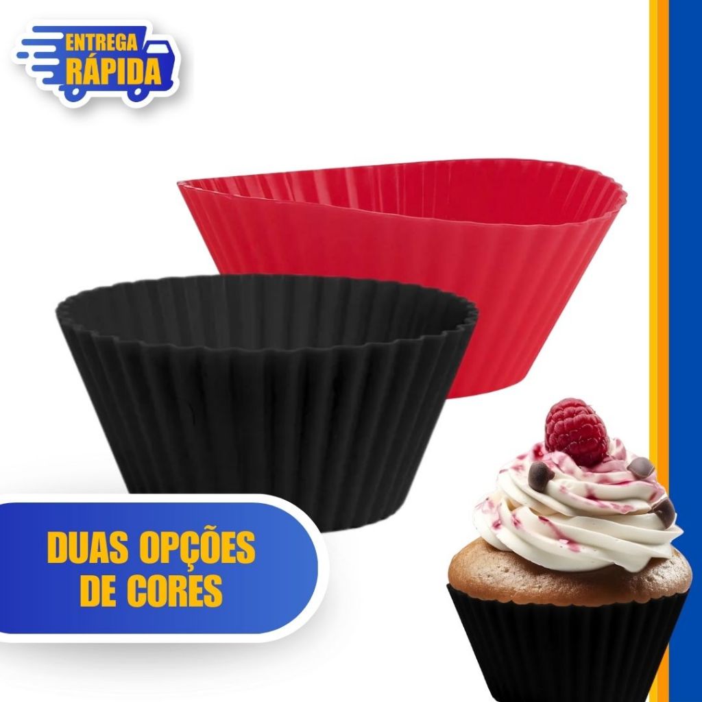 14 Mini Forma de Silicone para Cupcake Bolo Gelatina e Mini Muffin levar ao Microondas, Air Fryers