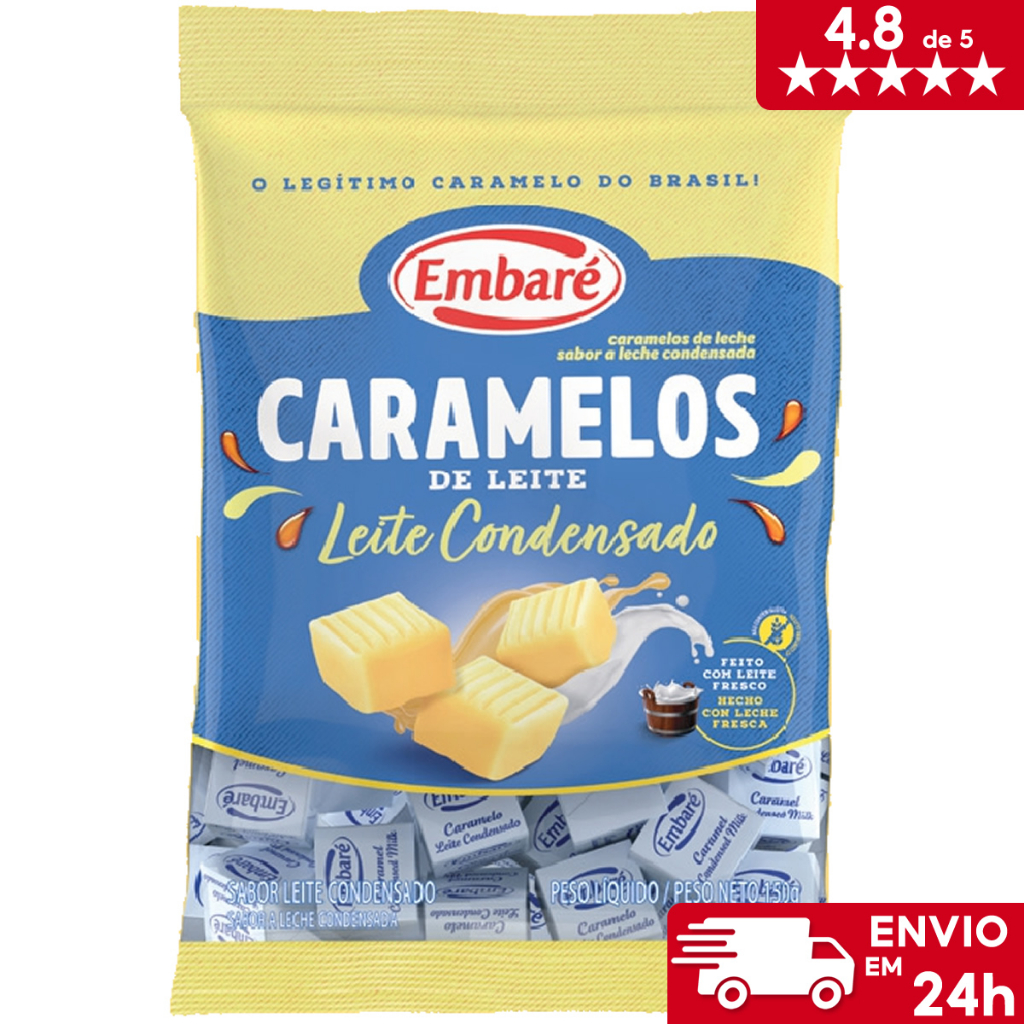 Bala Caramelos de Leite Sabor Leite Condensado 660g- Embaré